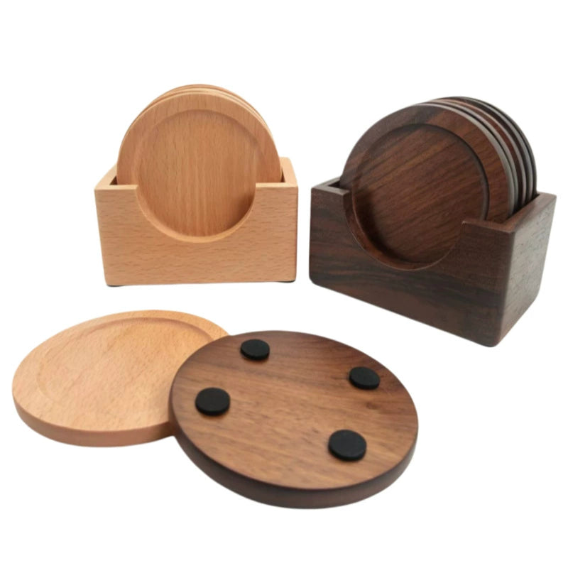 Trebrikker med holder – 6 stk.