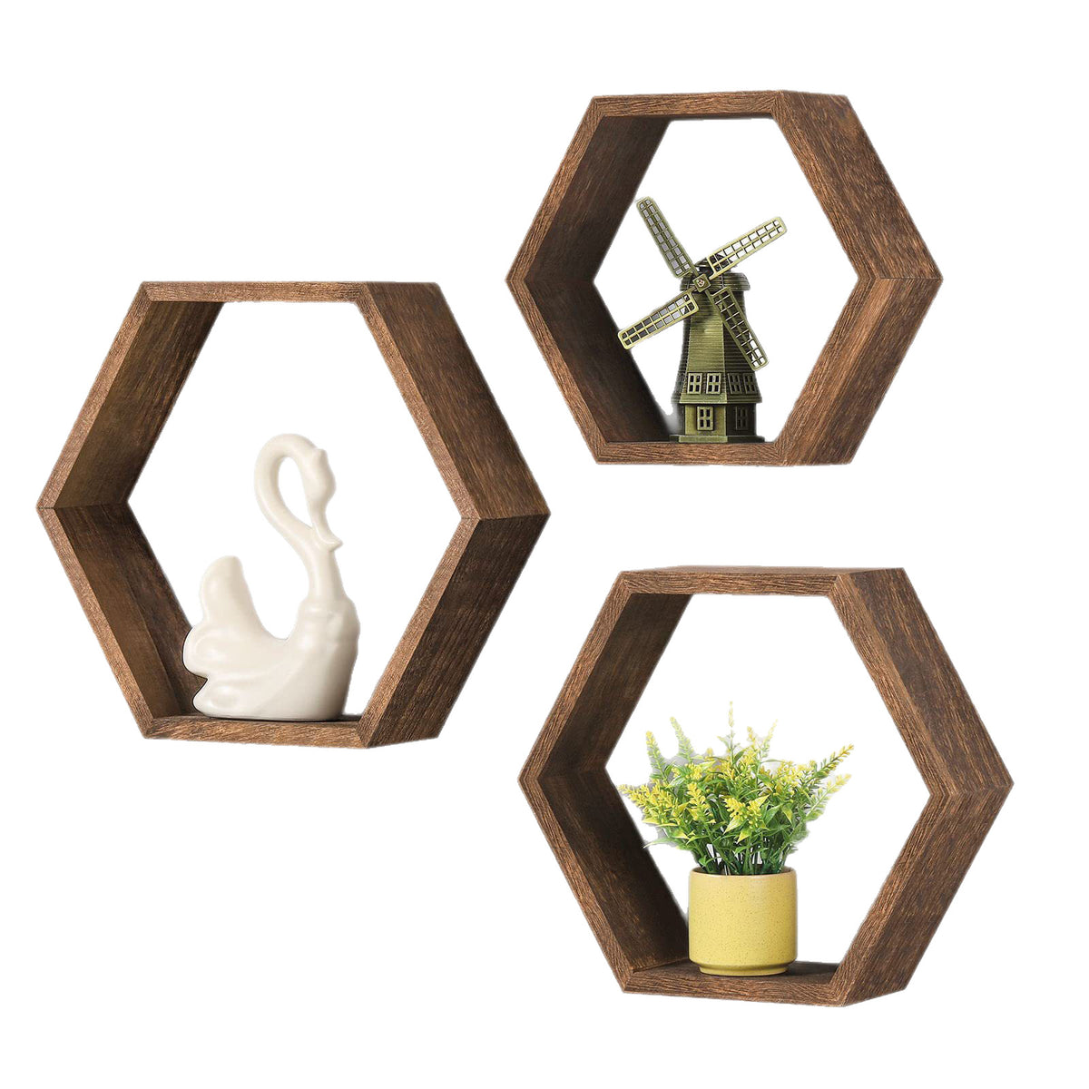 Sekskantede vegghyller i moderne design