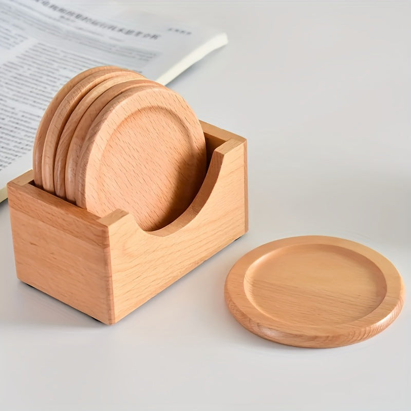 Runde bambusbrikker med holder