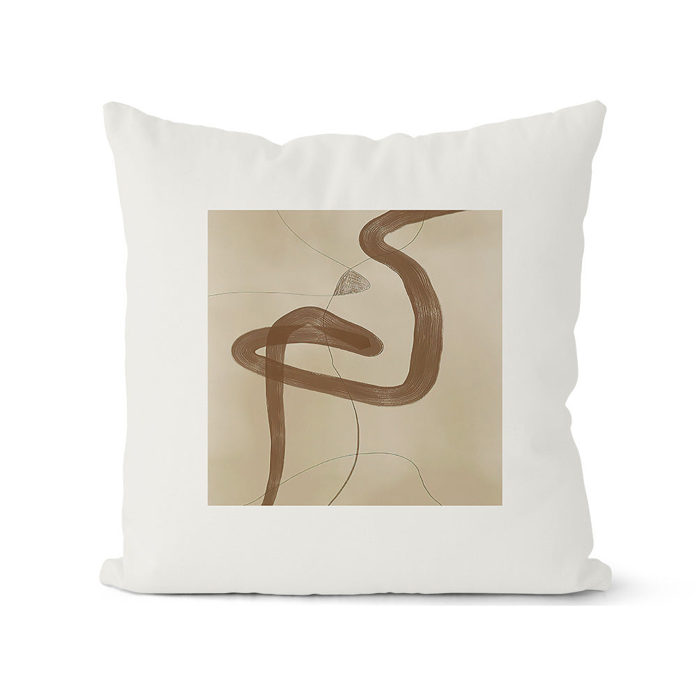 Dekorativt putetrekk med geometrisk mønster – 45 × 45 cm