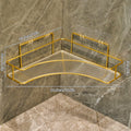 Single corner shower shelf with acrylic base
