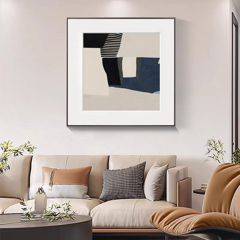 Minimalistisk veggkunst med abstrakt motiv