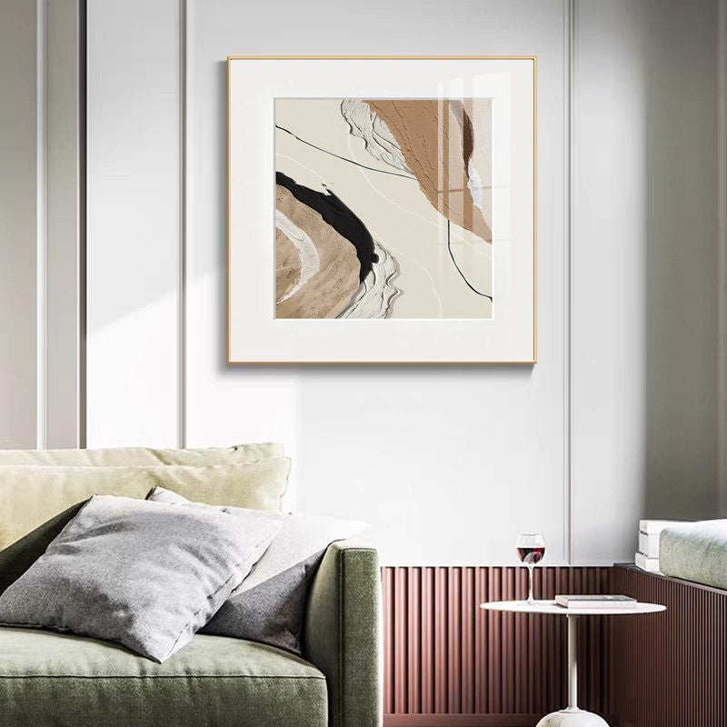 Minimalistisk veggkunst med abstrakt motiv