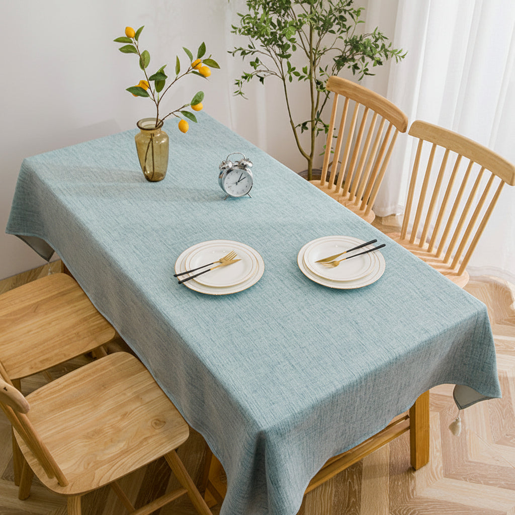 Ensfarget bordduk i nordisk stil