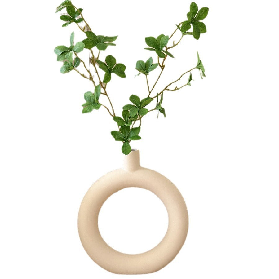 Nordisk dekorativ vase med geometrisk form