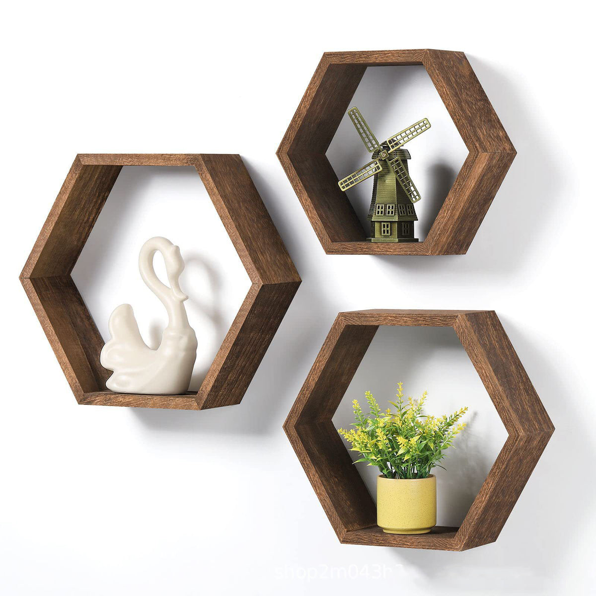 Sekskantede vegghyller i moderne design