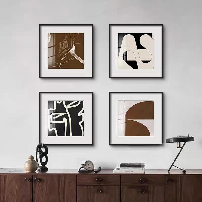 Minimalistisk veggkunst med abstrakt motiv