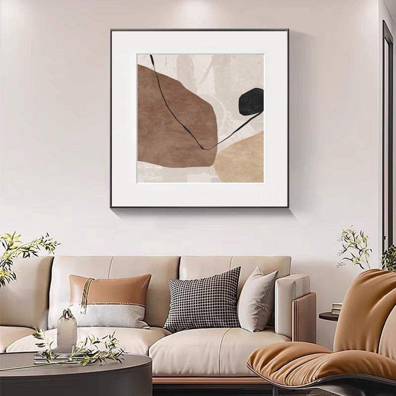 Minimalistisk veggkunst med abstrakt motiv