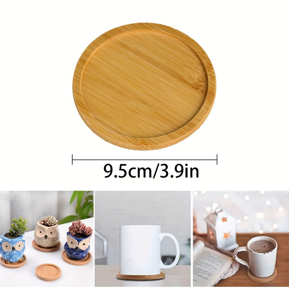 Runde bambusbrikker med holder