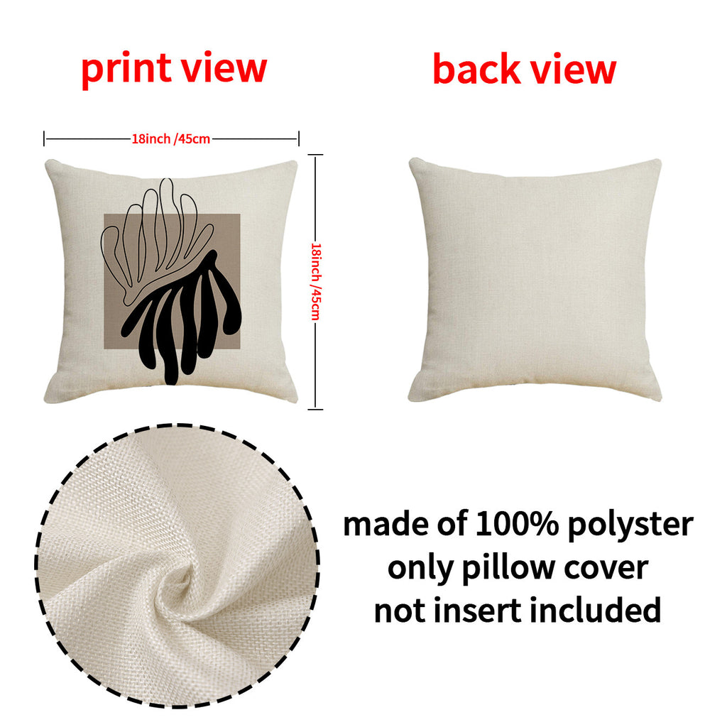 Dekorativt putetrekk med geometrisk mønster – 45 × 45 cm