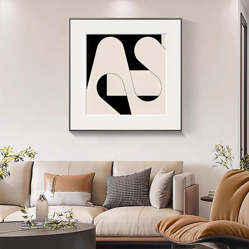Minimalistisk veggkunst med abstrakt motiv