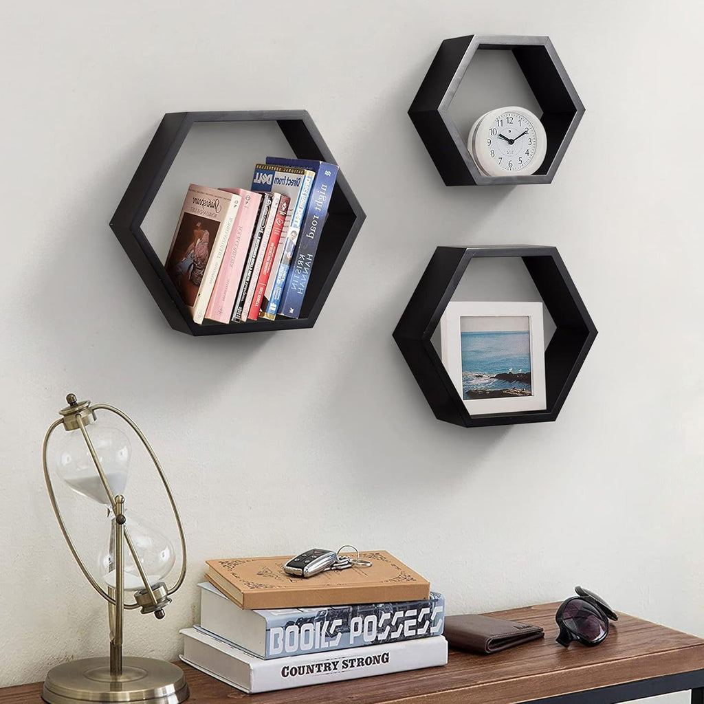 Sekskantede vegghyller i moderne design