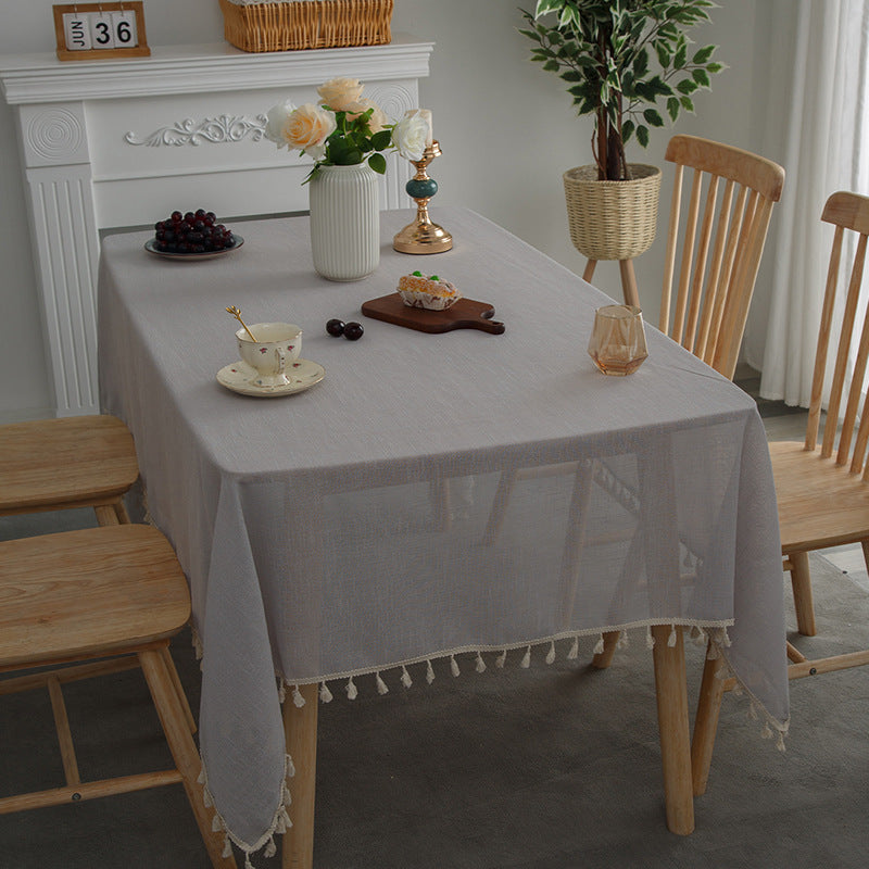 Ensfarget bordduk i nordisk stil