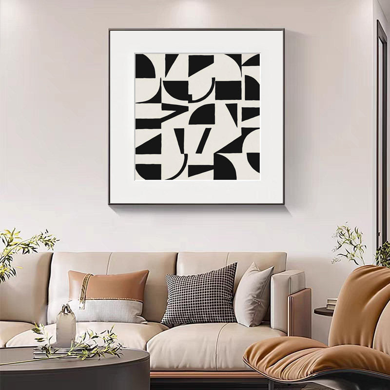 Minimalistisk veggkunst med abstrakt motiv