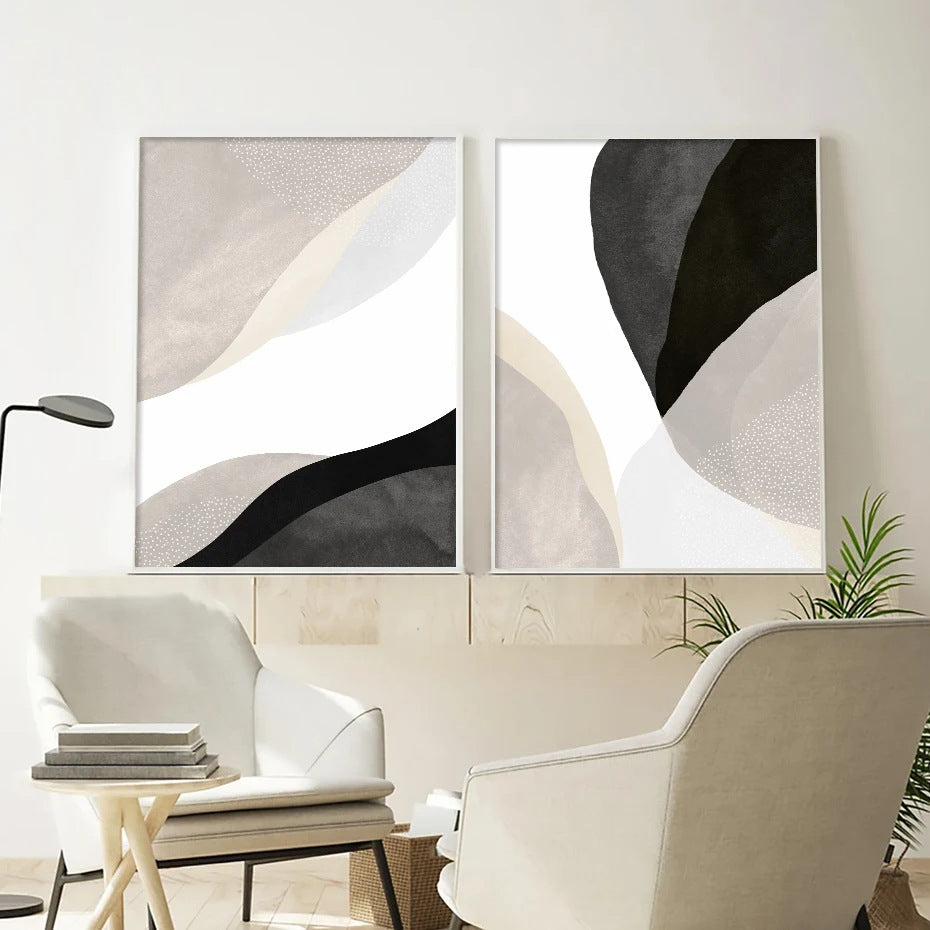 Abstrakt veggkunst med geometriske former