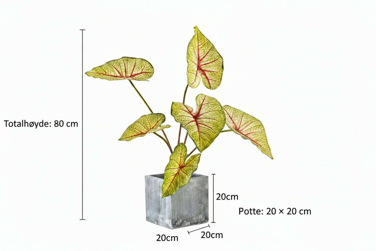 Kunstig grønn plante i potte