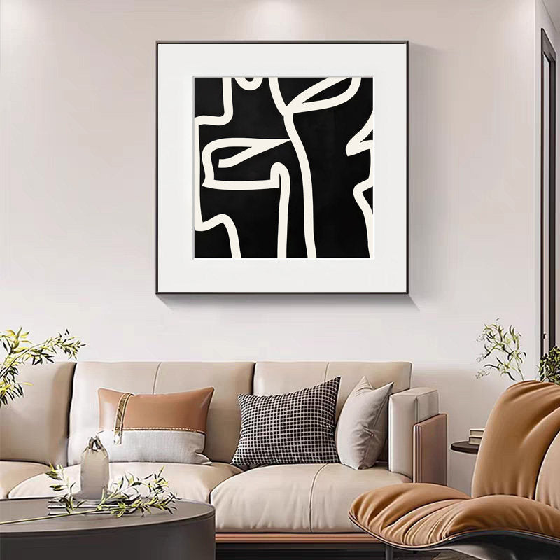 Minimalistisk veggkunst med abstrakt motiv