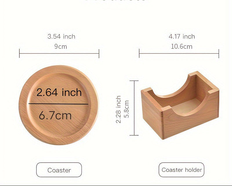 Runde bambusbrikker med holder