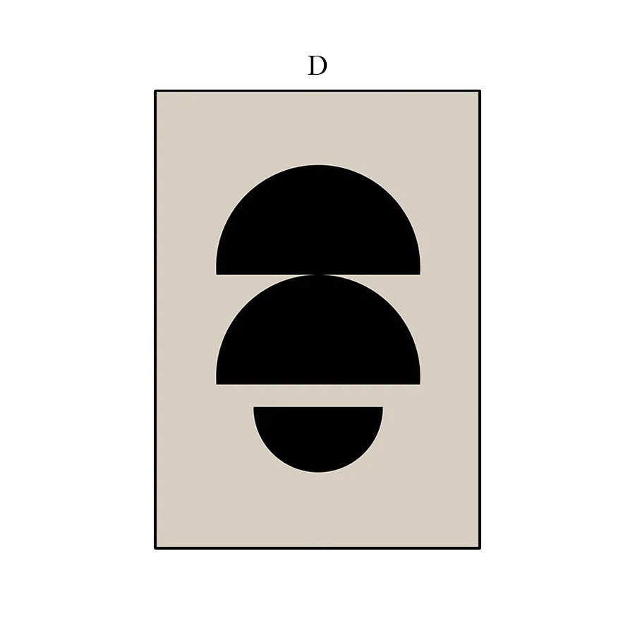 Minimalistisk veggkunst med geometriske former